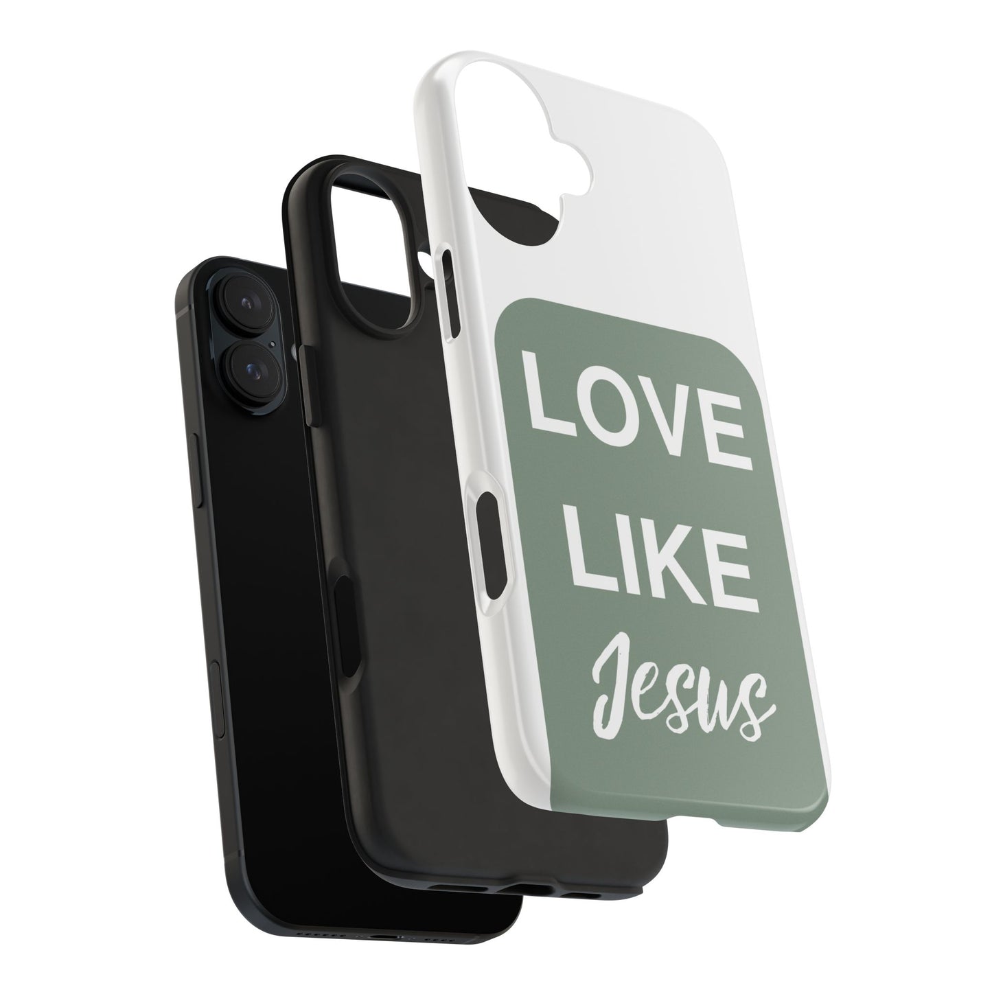 LOVE LIKE JESUS GREEN/WHITE PHONE CASE