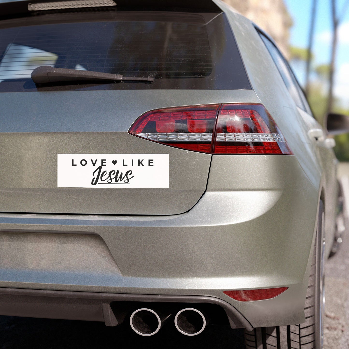 LOVE LIKE JESUS CAR MAGNET