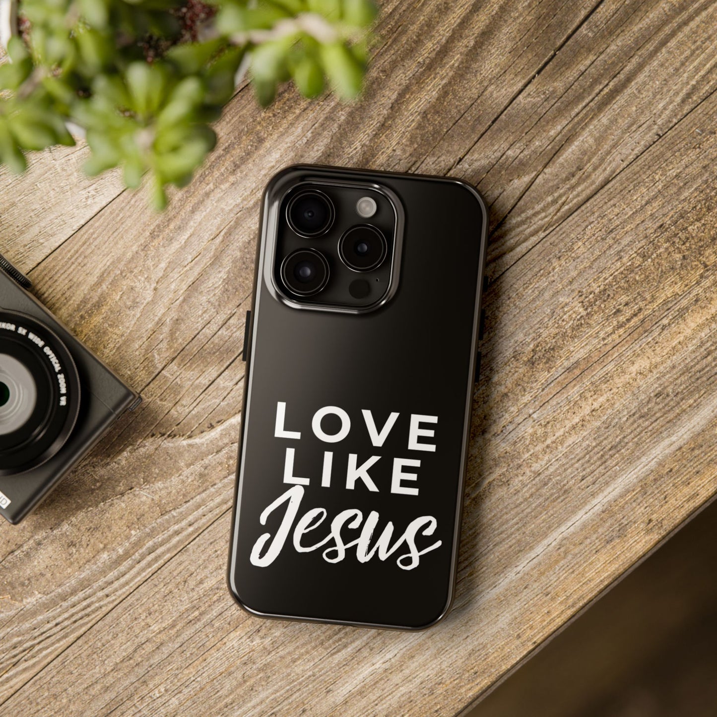 LOVE LIKE JESUS B+W PHONE CASE