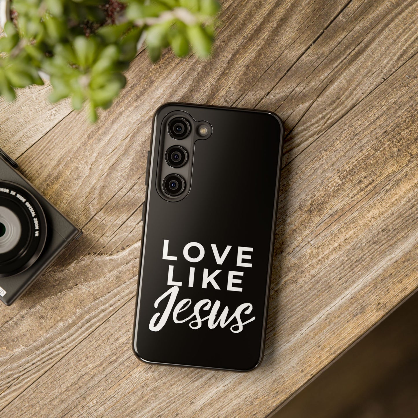 LOVE LIKE JESUS B+W PHONE CASE