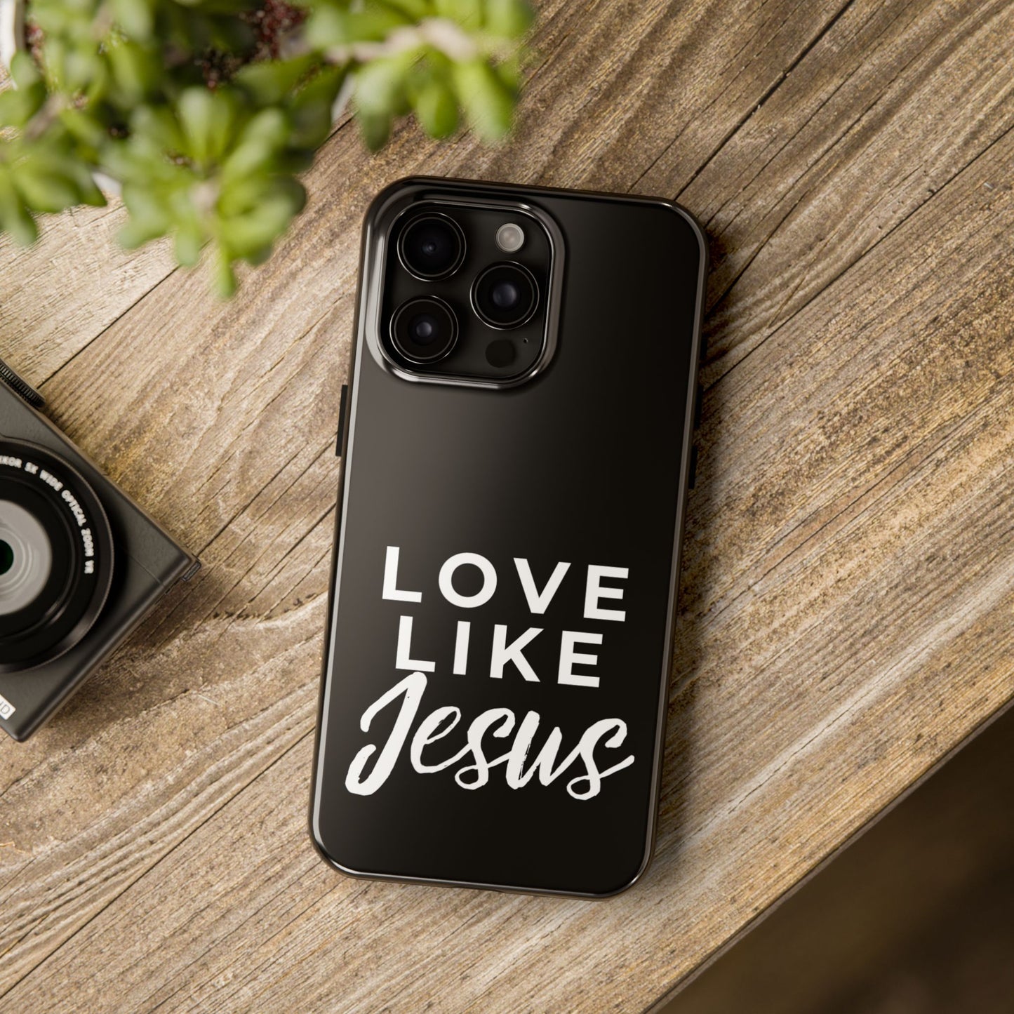 LOVE LIKE JESUS B+W PHONE CASE